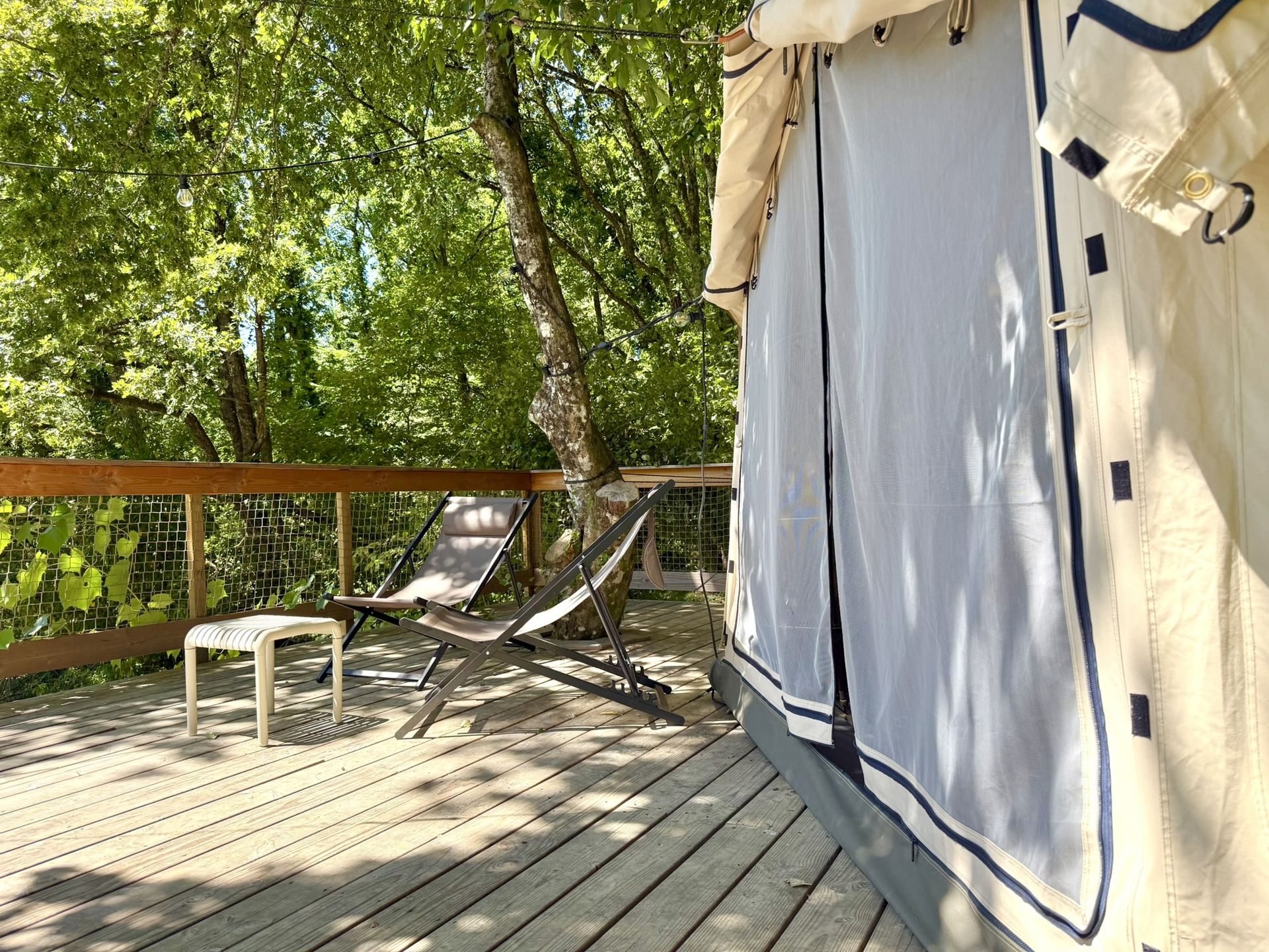 La terrasse privative du Nid Safari